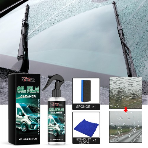 Homonth Car Glass Oil Film Cleaner Eliminate Heavy Spots Glass Polishing Degreaser Universal Rainproof Anti-fog Agent For Auto 100ml